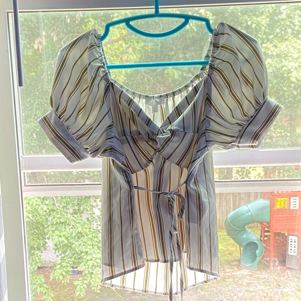 Society + Stitch Striped blouse